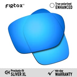 Firtox True UV400 Polarized Lenses Replacement for Oakley Sliver XL OO9341 / Sliver XL Asian Fit OO9346 Sunglasses (Lens Only)
