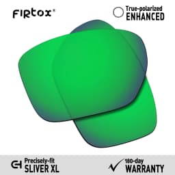 Firtox True UV400 Polarized Lenses Replacement for Oakley Sliver XL OO9341 / Sliver XL Asian Fit OO9346 Sunglasses (Lens Only)