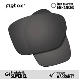 Firtox True UV400 Polarized Lenses Replacement for Oakley Sliver XL OO9341 / Sliver XL Asian Fit OO9346 Sunglasses (Lens Only)