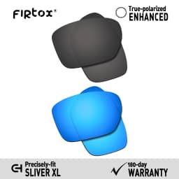Firtox True UV400 Polarized Lenses Replacement for Oakley Sliver XL OO9341 / Sliver XL Asian Fit OO9346 Sunglasses (Lens Only)