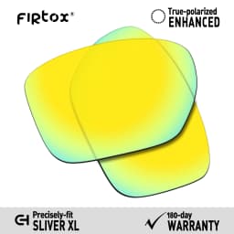 Firtox True UV400 Polarized Lenses Replacement for Oakley Sliver XL OO9341 / Sliver XL Asian Fit OO9346 Sunglasses (Lens Only)