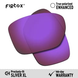 Firtox True UV400 Polarized Lenses Replacement for Oakley Sliver XL OO9341 / Sliver XL Asian Fit OO9346 Sunglasses (Lens Only)