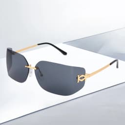 Women Sunglasses Fashion Rimless Rectangle Sunglasses for Women Luxury Design Trendy Frameless Sun Glasses Female UV400