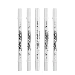 1/3/5pcs Waterproof Double Tip White Paint Marker Pens,Fabric Shoe Clothes DIY Art Graffiti Hand-Painted Stationery Supplies
