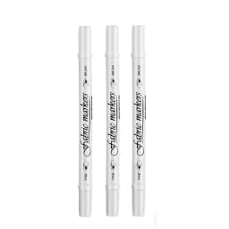 1/3/5pcs Waterproof Double Tip White Paint Marker Pens,Fabric Shoe Clothes DIY Art Graffiti Hand-Painted Stationery Supplies
