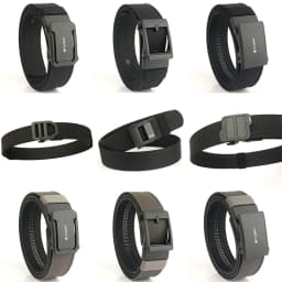 Men Women Firm Metal Automatic Buckle Tactical Belt Double Layer Thickened Hanging Belts Outdoor Heavy Duty Training Belt
