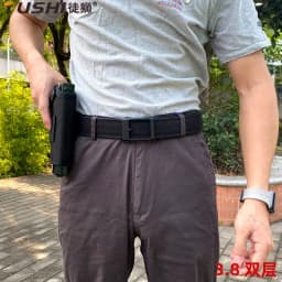 Men Women Firm Metal Automatic Buckle Tactical Belt Double Layer Thickened Hanging Belts Outdoor Heavy Duty Training Belt