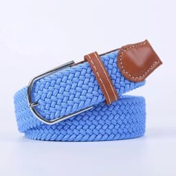Women Casual Knitted Elastic Belt Pin Buckle Webbing Strap Woven Canvas Braided Stretch  - Belts for Men