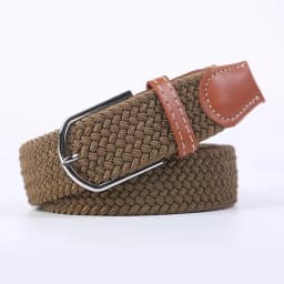 Women Casual Knitted Elastic Belt Pin Buckle Webbing Strap Woven Canvas Braided Stretch  - Belts for Men
