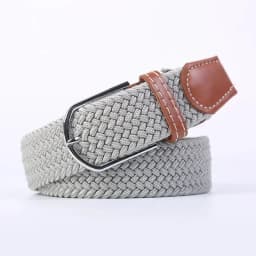 Women Casual Knitted Elastic Belt Pin Buckle Webbing Strap Woven Canvas Braided Stretch  - Belts for Men
