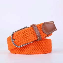 Women Casual Knitted Elastic Belt Pin Buckle Webbing Strap Woven Canvas Braided Stretch  - Belts for Men