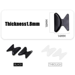 5 Pairs Useful Soft Silicone Nose Pad For Glasses Non-slip Eyeglasses Sunglass Black White Nose Pad