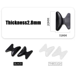 5 Pairs Useful Soft Silicone Nose Pad For Glasses Non-slip Eyeglasses Sunglass Black White Nose Pad