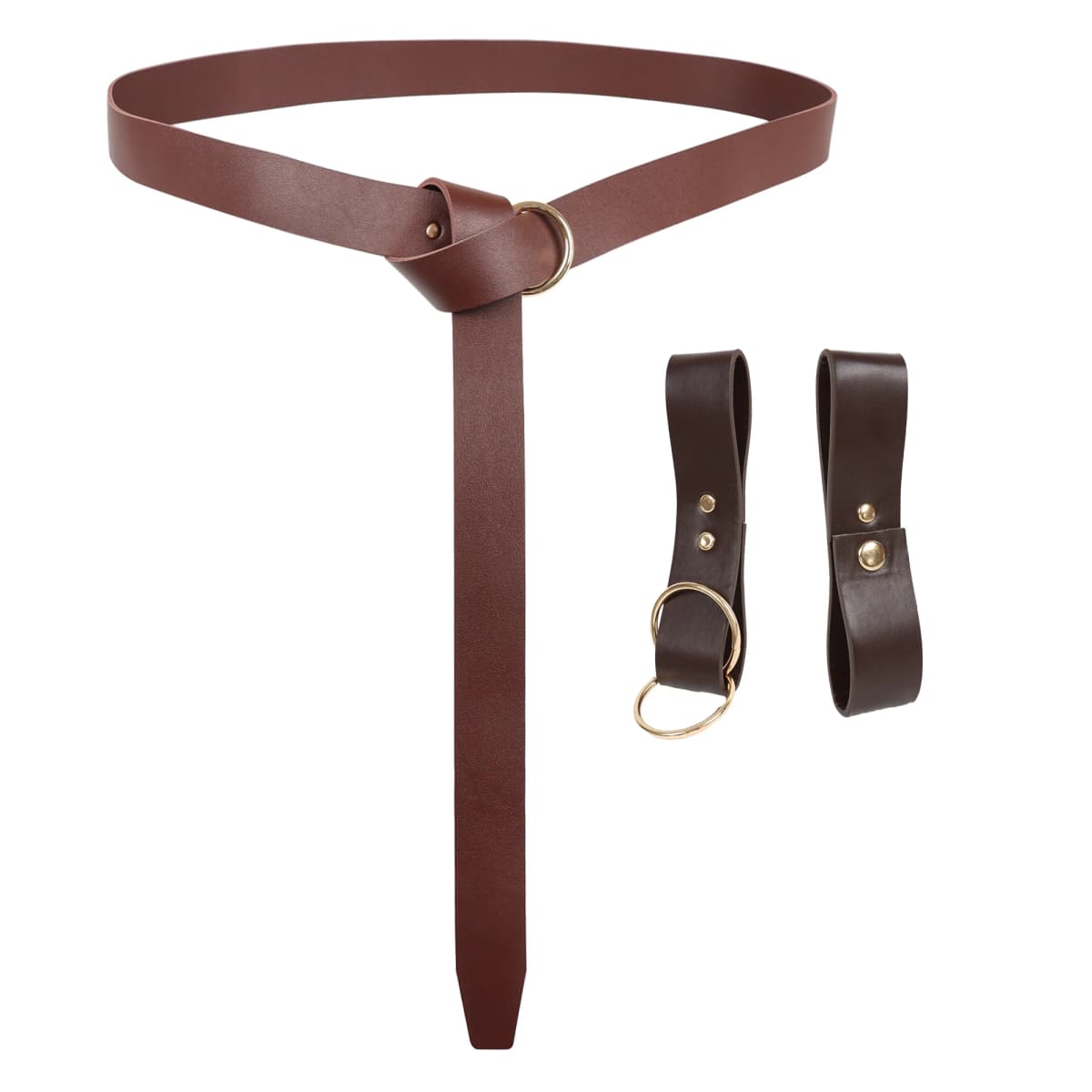 Medieval Leather Mug Holder Belt and Bullwhip Holder Belt Renaissance Viking Cosplay Costume Accessories