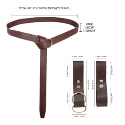 Medieval Leather Mug Holder Belt and Bullwhip Holder Belt Renaissance Viking Cosplay Costume Accessories