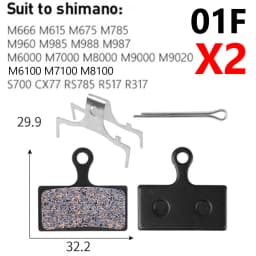 2 Pair (4pcs) MTB Bicycle Hydraulic Disc Ceramics Brake Pads For b01s SRAM AVID HAYES Magura ZOOM Cycling Bike Part