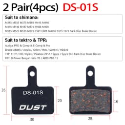 2 Pair (4pcs) MTB Bicycle Hydraulic Disc Ceramics Brake Pads For b01s SRAM AVID HAYES Magura ZOOM Cycling Bike Part