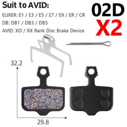 2 Pair (4pcs) MTB Bicycle Hydraulic Disc Ceramics Brake Pads For b01s SRAM AVID HAYES Magura ZOOM Cycling Bike Part