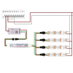Mini TTL Signal LED Amplifier Repeater for WS2811 WS2812B SK6812 3Pin Addressable RGBIC LED Strip String Module 1 TO 4/8 DC5-24V