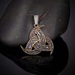 Men Celtics Knot Trinity Pendant Necklace Stainless Steel Norse Runes Slavic Icelandic Jewelry Vikings Amulet Vintage Male Gifts