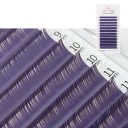 GLAMLASH Colored Lashes Lake Blue/Lavender/Cinnamon/Dark Green/Matcha Grey Individual Natural False Colorful Eyelash Extension