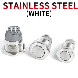 12/16/19/22/25/30/40mm Waterproof Metal Push Button Switch NO LED Light Momentary Latching Car Engine Power Switch 1NO1NC