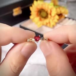 Huitan Simple Heart Ring For Women Female Cute Finger Rings Romantic Birthday Gift For Girlfriend Fashion Zircon Stone Jewelry