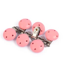 10Pcs 14Color Wooden Baby Pacifier Holder Clip 30mm Round Dummy Nipple Clasps for DIY Pacifier Clips Chain Teether Accessories