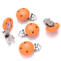 10Pcs 14Color Wooden Baby Pacifier Holder Clip 30mm Round Dummy Nipple Clasps for DIY Pacifier Clips Chain Teether Accessories