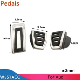 Car Pedals for Audi A3 8V Q2 Q3 SQ2 S1 S3 RS3 RS Q3 TT LHD Accelerator Gas Brake Clutch Rest Pedal Cover Kit Accessories