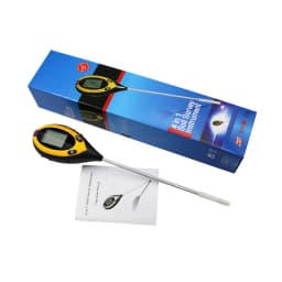 Soil PH Meter Tester Soil Tester PH Moisture Meter Temperature Sunlight Intensity Measurement Analysis Soil Acidity Test 4 in 1