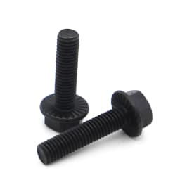 M5 M6 M8 M10 M12 Hardware Hexagon Belt Flange Screw Bolts Black Grade 10.9 Steel GB5789 Bolt Fastening Screws