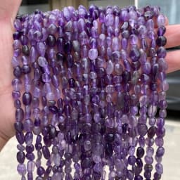 6-8mm Irregular Natural Amethyst Citrine Irregular Nugget Stone Loose Spacer Bead For Jewelry Making Diy Bracelet Accessory