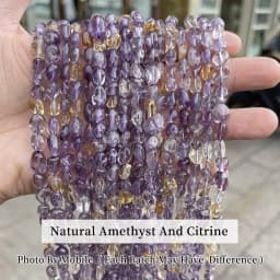 6-8mm Irregular Natural Amethyst Citrine Irregular Nugget Stone Loose Spacer Bead For Jewelry Making Diy Bracelet Accessory