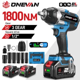 ONEVAN 1800N.M Brushless Electric Impact Wrench 1/2'' Screwdriver Cordless Torque Wrench Power Tool For Makita 18V Battery Pin