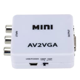 1080P Mini Video Convertor RCA AV to VGA Video Converter Conversor with 3.5mm Audio AV2VGA / CVBS + Audio to PC HDTV