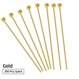 200pcs/lot 20 25mm Copper Ball Head Pins Handmade For DIY Jewelry Making Findings Supplies Accessories 7 Colors