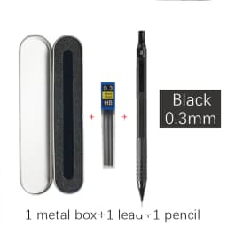 High Quality Metal Mechanical Pencils Set with Lead Refills Drafting Automatic Pencil 0.3, 0.5, 0.7, 2.0mm for Art Supply