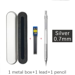 High Quality Metal Mechanical Pencils Set with Lead Refills Drafting Automatic Pencil 0.3, 0.5, 0.7, 2.0mm for Art Supply