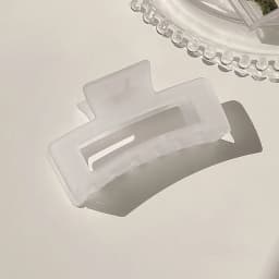 New Women Elegant Transparent Frosted Rectangle Hair Claws Lady Sweet Hair Decorate Toothed Hair Clips Fashion Hair Accessories