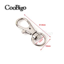 10pcs Swivel Key Holder Keyring Keychain Keyfob Lobster Clasp Carabiner Clips Snap Hook Buckle Bag Strap Jewelry DIY Craft Metal
