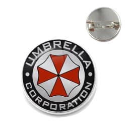 Classic Fashion Umbrella Security Theme Glass Cabochon Metal Brooch Badge For Bag Clothes Decoration Pins Jewelry Accessories