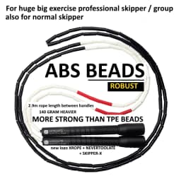 NEVERTOOLATE X ROPE 7mm hard beads jump skipping rope beaded skip rope Professional competition usage 2.9 meter long handle