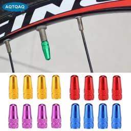 4Pcs/Set Rainbow Color Bicycle Tire Valve Cap Aluminum Caps for Valves French Valve Cap Presta Bike Tyre Hat MTB Accessories New