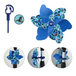 1pc Allek Children Scooter Windmill Short Pole Cartoon Colorful Pinwheel Decoration For Kids Bicycle Parts Accessories