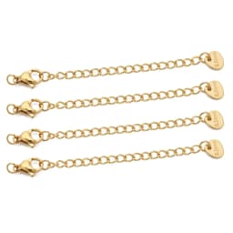 10pcs Stainless Steel Extension Chains with Lobster Clasps Connector Link Necklace Tail Making DIY Bracelet Accessories Supplies