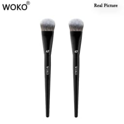 PRO 47 Foundation Brush Broom Foundation Shadow Brush Liquid Cream Blending Blush Angled Professional Makeup Brush Cosmetic Tool