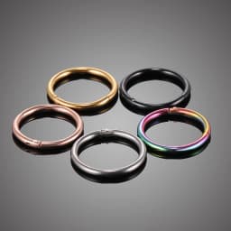 1PC 12G-20G Septum Piercing Surgical Steel Clicker Hinged Segment Ring Goth Nose Hoop Earrings Lip Ear Cartilage Helix Piercings