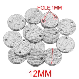 20pcs Stainless Steel Double Hole Texture Circle Ring Gold Plated Charm Earrings Conectors for Jewelry Making Supplies Wholesale