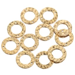 20pcs Stainless Steel Double Hole Texture Circle Ring Gold Plated Charm Earrings Conectors for Jewelry Making Supplies Wholesale